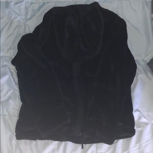 Women's Black Fuzzy Jacket